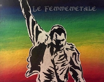 Freddie Mercury "Mr. Fahrenheit" original acrylic art on canvas board 11x14 painting