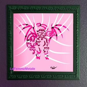 Downloadable digital art of a CHIMERA in rope bondage shibari kinbaku original artwork