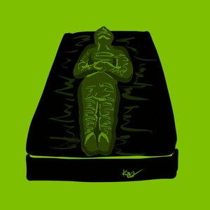 Downloadable digital art of vacuum mummification original artwork