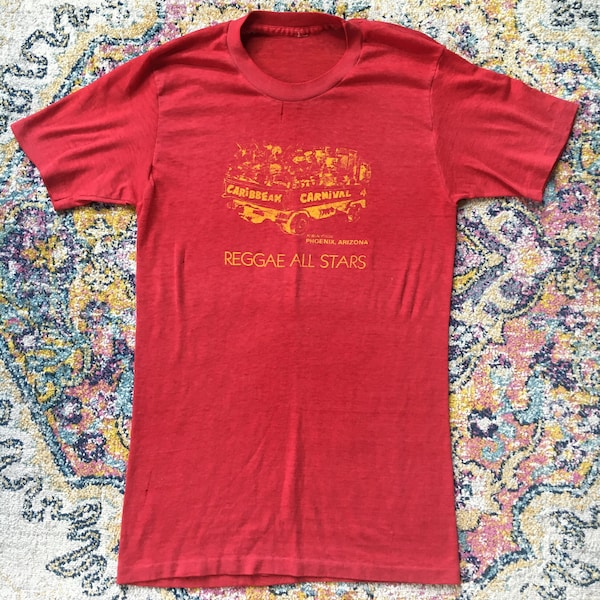 Vintage 80/90s Threadbare "Reggae All-Stars" T shirt Caribbean  Carnival