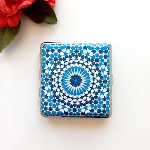 “Mediterrane Tiles” Zigarettenetui, Ausweisetui, Visitenkartenetui, Visitenkartenetui, Mode Zigarettenetui
