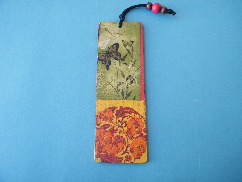 Japan wooden bookmark page marker asiatic theme gift unique Etsy