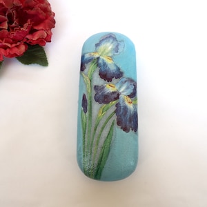 Custodia rigida per occhiali Blue Iris, protezione per occhiali, custodia per occhiali da donna, porta occhiali da lettura, borsa e borsa, regalo per la mamma