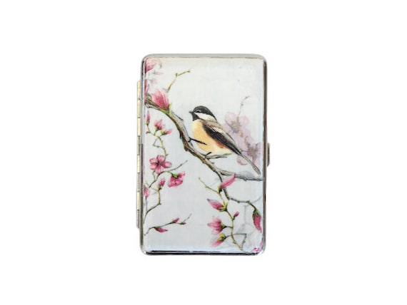 cigarette cases for women Bird Slim Cigarette Case, Blossom Business Card Holder, 100s Cigarette  Holder, Credit Card Box, Women Wallet, Floral Gift for Her, Tabaquera