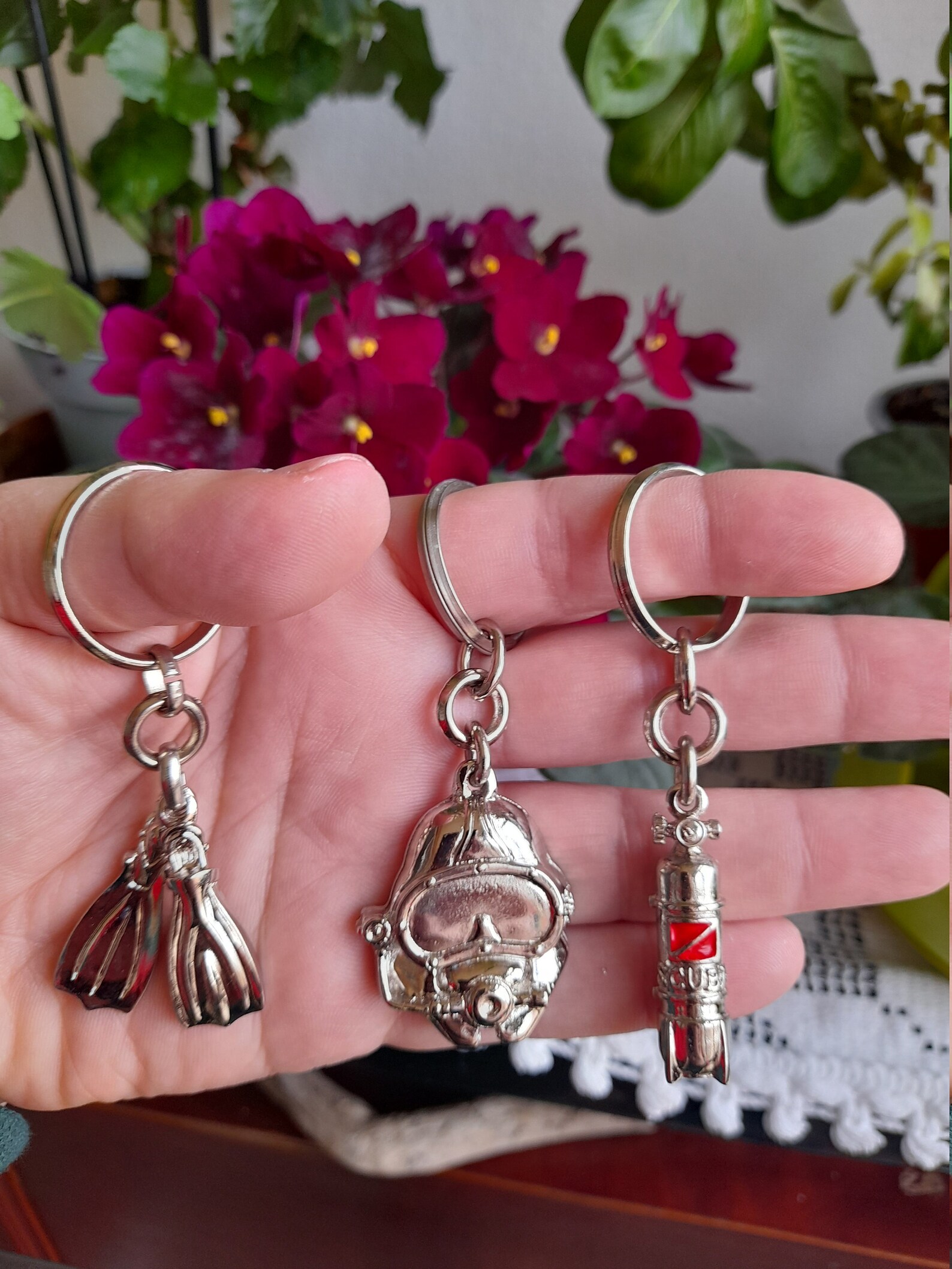 Scuba Diving Air Tank Keyring Oxygen Tank Keychain Etsy