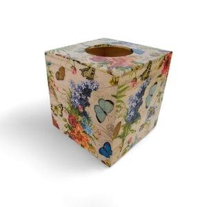 Bloemen tissuedoos hoes, vierkante tissuedoos, bloemen servettendoos, tissuedispenser, keukenservettenhouder, cadeau nieuwe woning, servettendoos