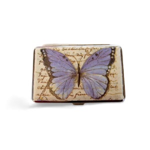 Schmetterling schlankes Zigarettenetui, Visitenkartenetui, Kreditkartenhalter, Frauen Geldbörse, Blumengeschenk für sie, Metalletui