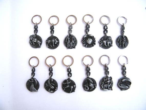 Gemini Keychain, Horoscope Charm, Astrology Sign, Gemini Simbol