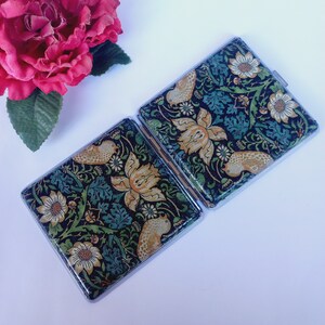 Erdbeerdieb Zigarettenetui, William Morris Etui, Visitenkartenetui, Kreditkartenetui, Mode Zigarettenspitze, Jugendstil Design Bild 3