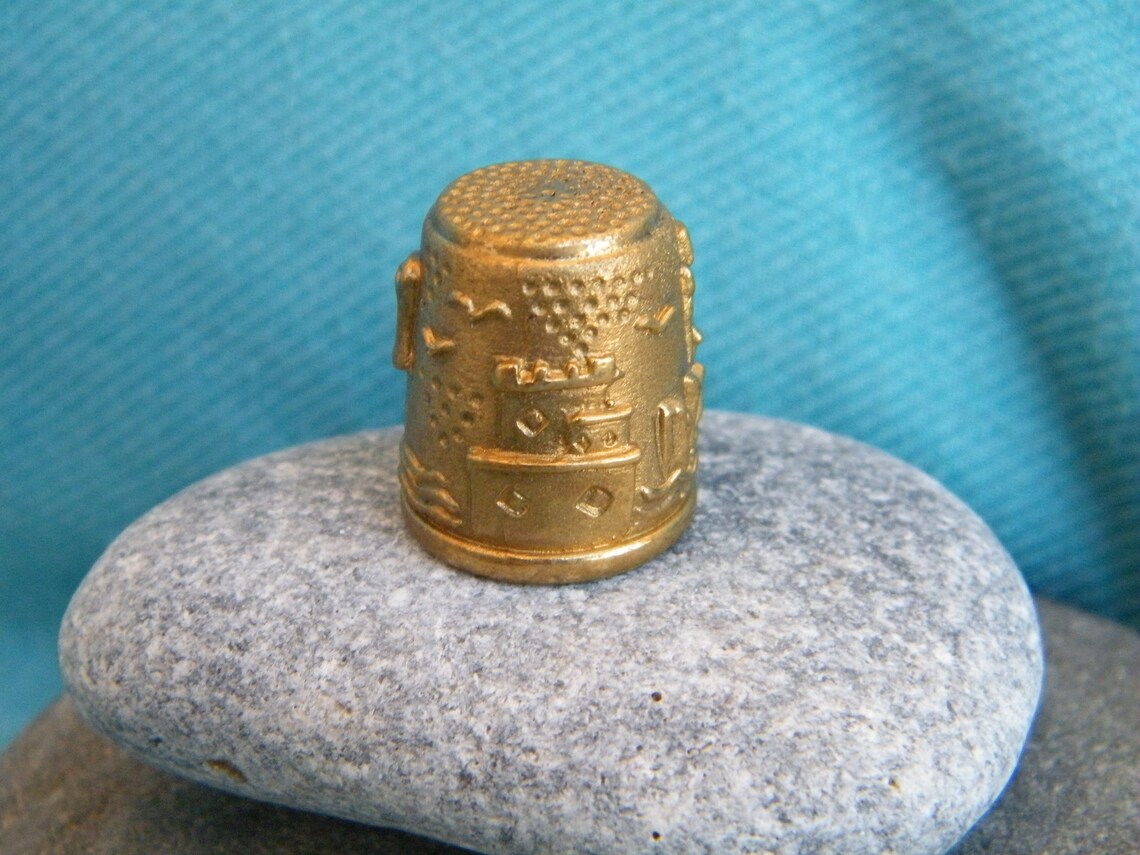 Thimble From Malaga Spain, Bronze Vintage Thimble, Sewer Gift ...
