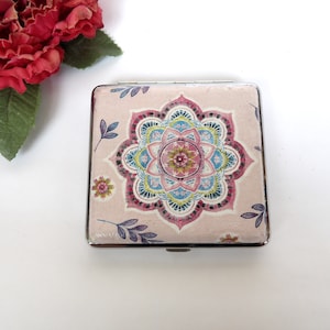 Mandala-sigarettenkoker, creditcardhouder, kingsize sigarettendoos, cadeau voor rokers, spirituele sigarettenhouder,