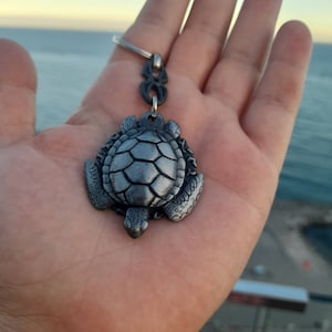Porte-clés tortue de mer, porte-clés océan, cadeau de plongeurs, cadeau sur le thème de la plage, charme tortue de mer, cadeau pour lui, porte-clés animal, accessoire de sac,