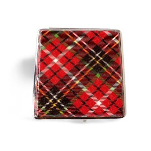 Red Tartan Kariertes Kreditkartenetui - Winter Zigarettenspitze - Unisex Visitenkarten Geldbörse - Buffalo Plaid Clutch Geldbörse - Rote Geldbörse