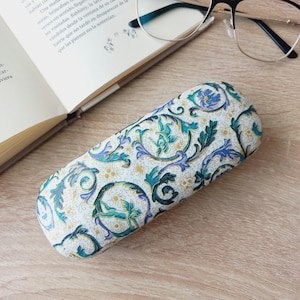 Estuche rígido para anteojos, Estuche rígido portátil para anteojos, Elegante protector para anteojos, Adorable caja para anteojos, Caja para anteojos de lectura, Mediterráneo