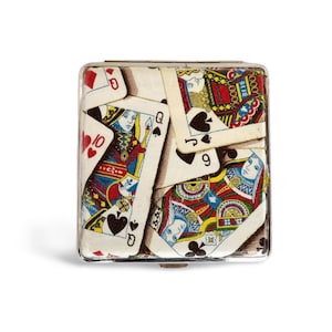 Étui à cigarettes, Cartes de poker, Porte-cigarettes, Cadeau pour lui, Cadeau pour fumeurs, Cadeau pour amateur de poker, As, Joueur de casino, Tabac