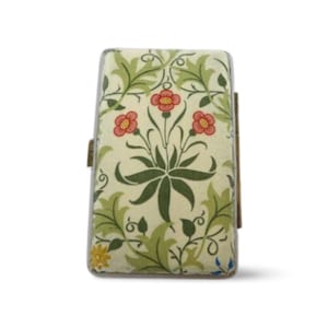 Étui à cigarettes Slim 100's, étui design Celandine By WM, étui pour carte de visite ou de crédit, boîte Art Nouveau, cadeau élégant pour elle, sac à main d'embrayage