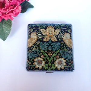 Erdbeerdieb Zigarettenetui, William Morris Etui, Visitenkartenetui, Kreditkartenetui, Mode Zigarettenspitze, Jugendstil Design Bild 1