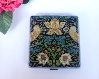 Strawberry Thief Cigarette Case, William Morris Case, Business Card Case, Credit Card Wallet, Fashion Cigarrette Holder,  Art Nouveau design