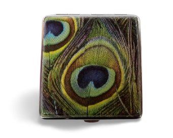 peacock cigarette case Elegant Peacock Feather Cigarette Case – Vintage Metal Smokers Gift, King  Size Box, Unique Wallet for Women