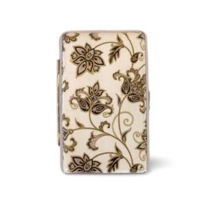Schlankes 100er-Jahre-Zigarettenetui, florales orientalisches Design, Visitenkartenetui, WM-Jugendstil-Box, elegantes Geschenk, Kreditkartenetui, Taschenetui