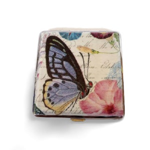 Zigaretten Etui mit Schmetterlingen, Visitenkartenetui, Visitenkartenetui, Visitenkarten Etui, Zigarettenspitze mit Schmetterlingen