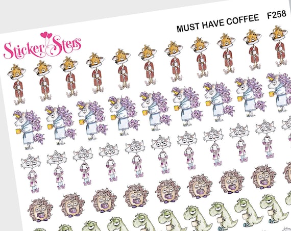 Must Have Coffee all the Friends | F258 Planner Stickers