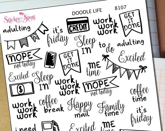 Doodle Life Planner Stickers Mini Kit | 8107