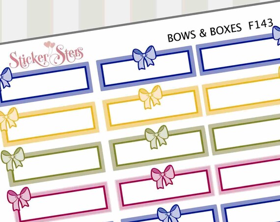 Bows and Boxes Bold | F143 Planner Stickers