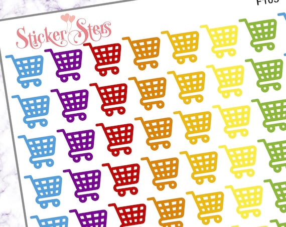 Shopping Carts | F105 Planner Stickers