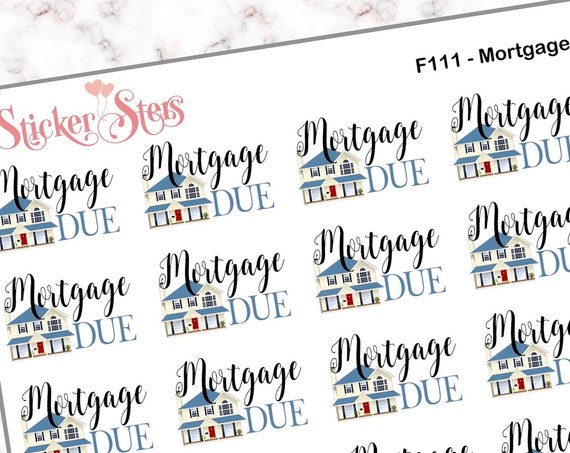 Mortgage Due | F111 Planner Stickers
