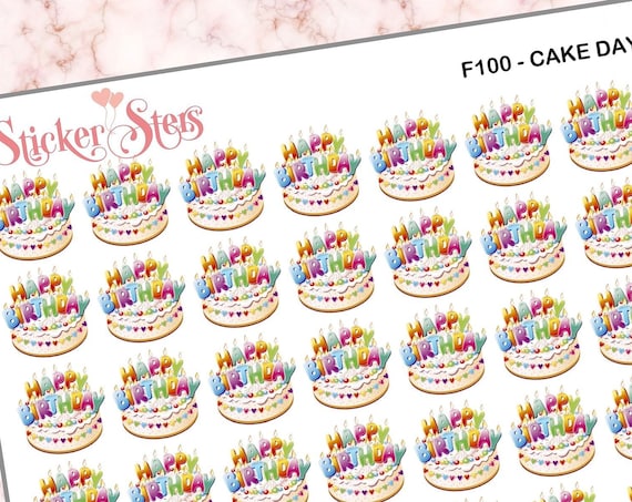 Cake | F100 Planner Stickers