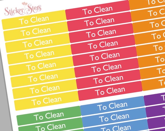 To Clean Headers| F147 Planner Stickers
