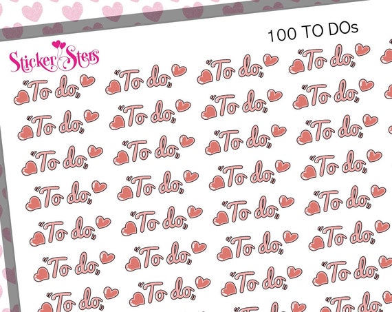 100 To Dos| F196 Planner Stickers
