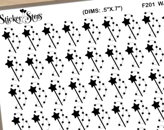 Magical Wands Foil Option Available | F201 Planner Stickers