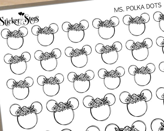 Fancy Ears Foil Option Available | F248 Planner Stickers