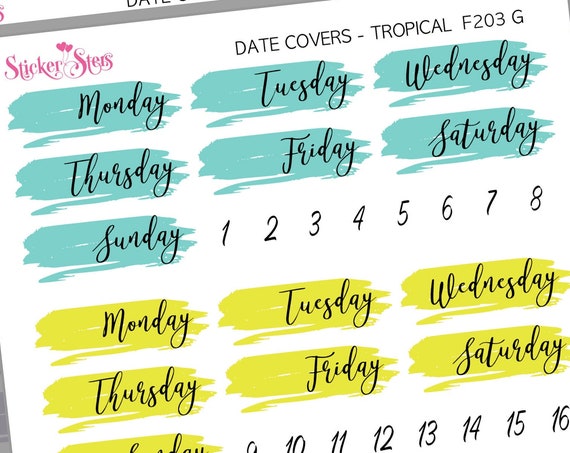 Date Covers | F203 Planner Stickers