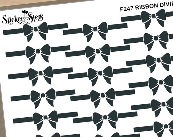Ribbon Dividers Foil Option Available | F247 Planner Stickers