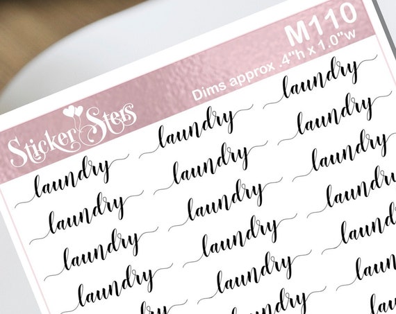 Laundry Day Small Sheet Planner Stickers Set Cute and Functional made for all Planners