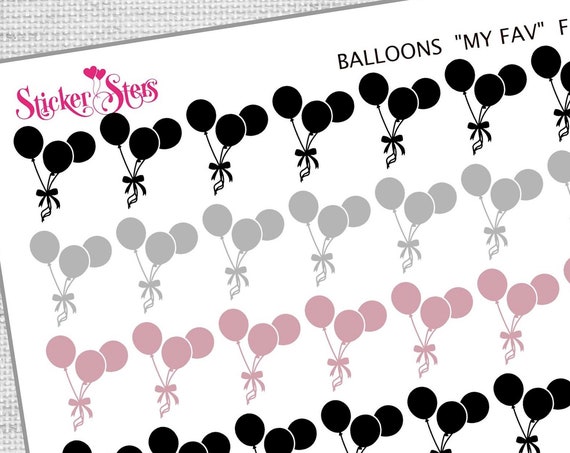 Balloons My Favs| F163 Planner Stickers