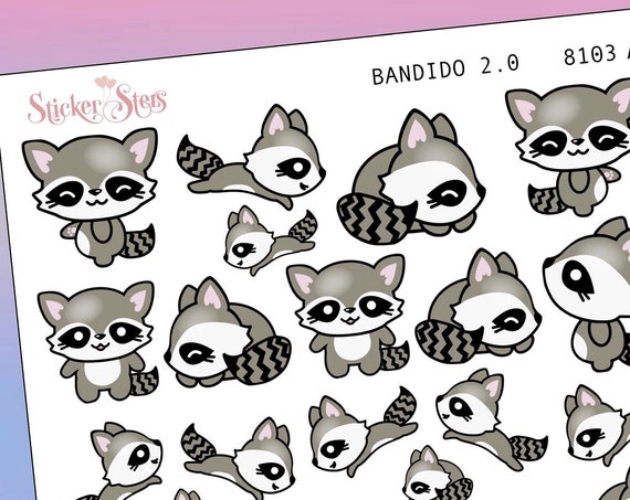 Bandido the Racoon 2.0 Planner Stickers Mini Kit | 8103