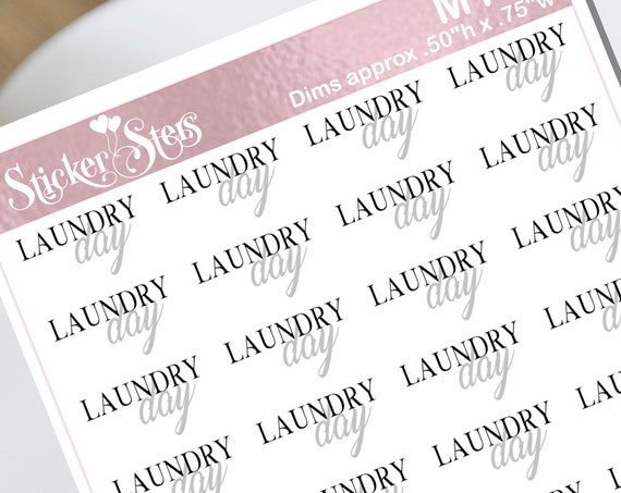 Laundry Day Small Sheet Planner Stickers Set Cute and Functional made for all Planners