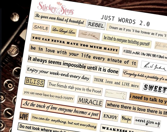 It's Just Words 2.0 Over 100 Stickers Planner Stickers Mini Kit | 8123
