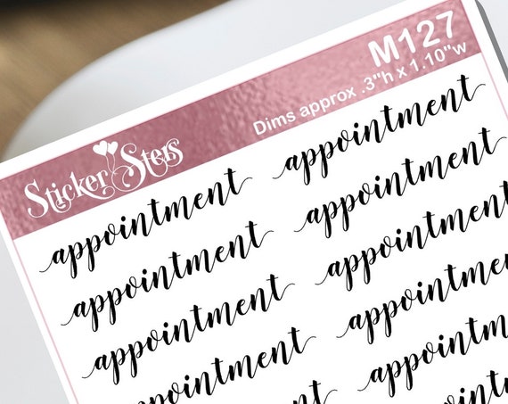 Appointment Small Sheet Planner Stickers Set Cute and Functional made for all Planners M127