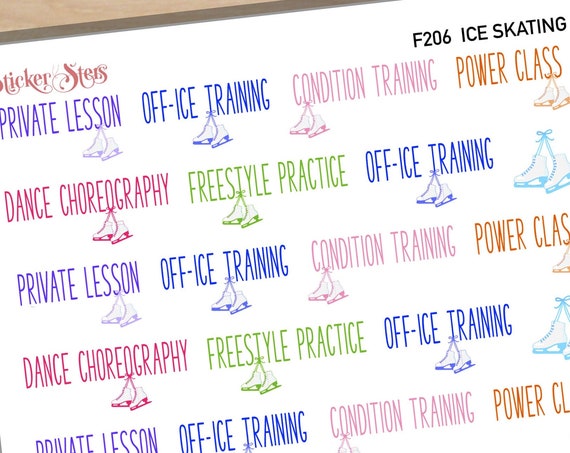 Ice Skating Practice Reminders | F206 Planner Stickers