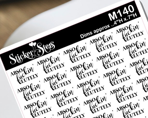 Abso 'fng 'ultley Foil Option Available | M140 Planner Stickers