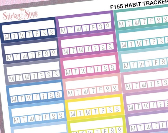 Habit Trackers 39 Individual Reminders | F155 Planner Stickers