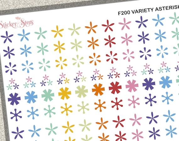 Variety Asterisk | F200 Planner Stickers