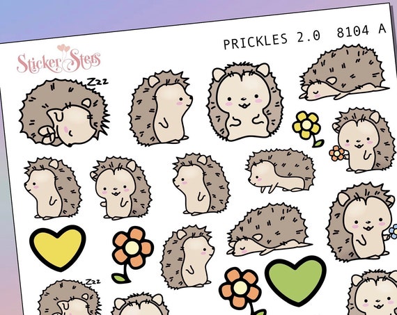 Prickles the Hedgehog 2.0 Planner Stickers Mini Kit | 8104