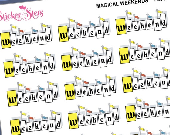 Magical Weekends 27 Small Stickers | F260 Planner Stickers