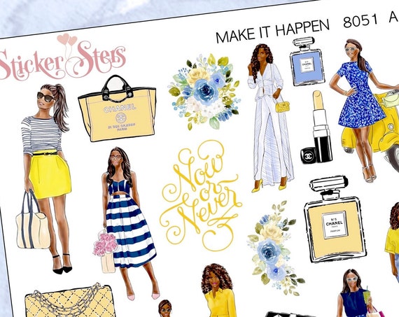 Make it Happen Planner Stickers Stickers Mini Kit | 8051 African American